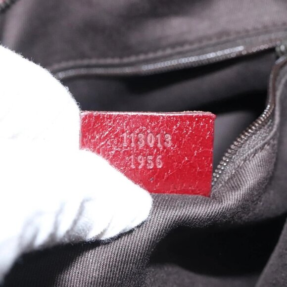 GUCCI GG Canvas Shoulder Bag Beige Silver 113013 Auth bs24171 - Picture 11 of 16